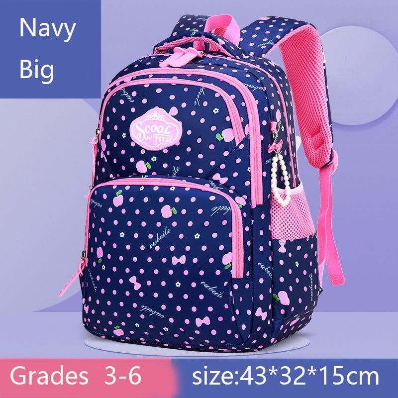 Mochilas escolares infantis ortopédicas para meninas, com estampa de frutas e flores, para 1º ao 6º ano, mochila adolescente