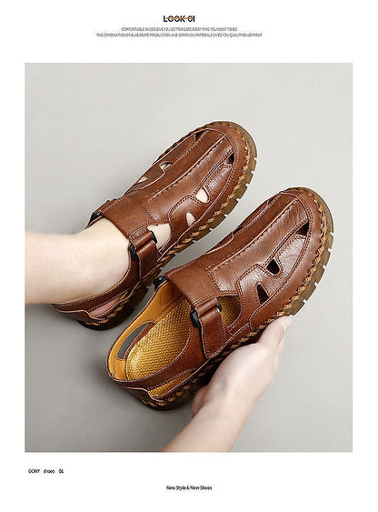 Handmade Men's Shoes Outdoor Shoe Men Casual Men Shoes Breathable Suede Leather Shoe Anti-Skid Walking Shoe Hot Sale Footwear