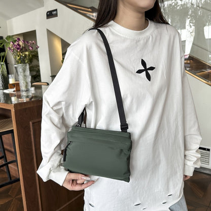 Fashion Leisure Nylon Shoulder Bag Solid Color Waterproof Cross-body Unisex Messenger Bag for Men And Women