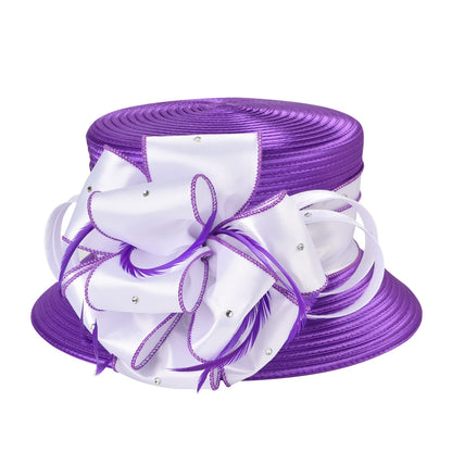 Novos Chapéus Fascinators 2025 para Mulheres Elegantes Casamentos e Chapéus de Topo para Igreja de Damas Britânicas para Mulheres Negras S10-4585