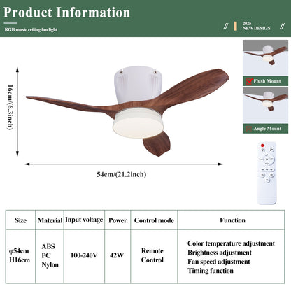 Minimalist Home Fan Light Nordic Led Living Room Restaurant Silent All-in-one Ceiling Fan Ceiling Lamps for Living Room Bedroom