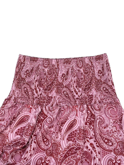 Vacation Style Stretchy Waist Long Maxi Skirt - Flowy Beach Skirt with Elastic Waistband