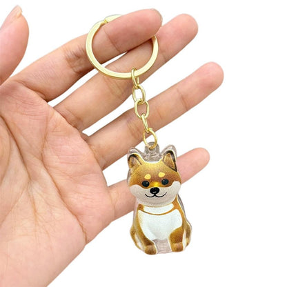 Dog Hair Collection Pendant Hair Storage Box Charm Pet Cute Keychains Clear Plastic Pet Hair Capsule Souvenirs DIY Gifts