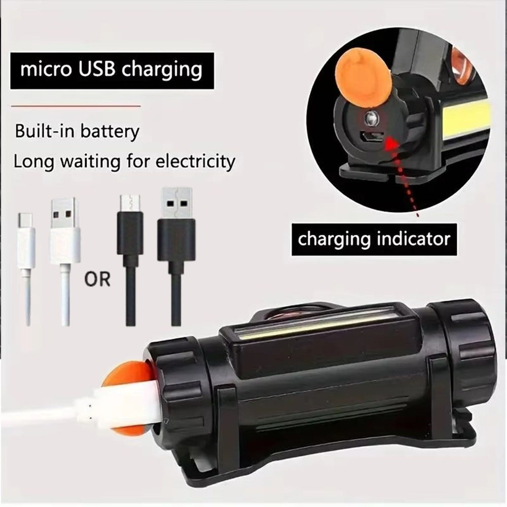 Outdoor Headlamp Mini Powerful LED Headlight Rechargeable USB Flashlight Waterproof Head Torch For Camping Fishing Lantern