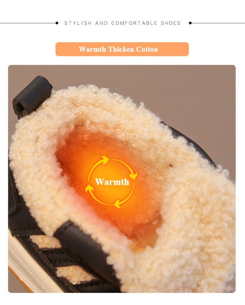 Winter Children Snow Boots for Boys Girls Fashion Baby Kids Outdoor Sneakers Ankle Booties Warm Plush Running Sports Kids Shoes