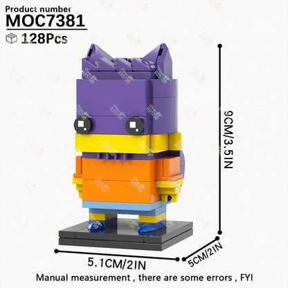 MOC Animação Série Bonecos para Montar Brickheadzed Marge Bart Maggie Homer Brinquedo DIY Modelo de Personagem Montar Tijolo Presente Infantil
