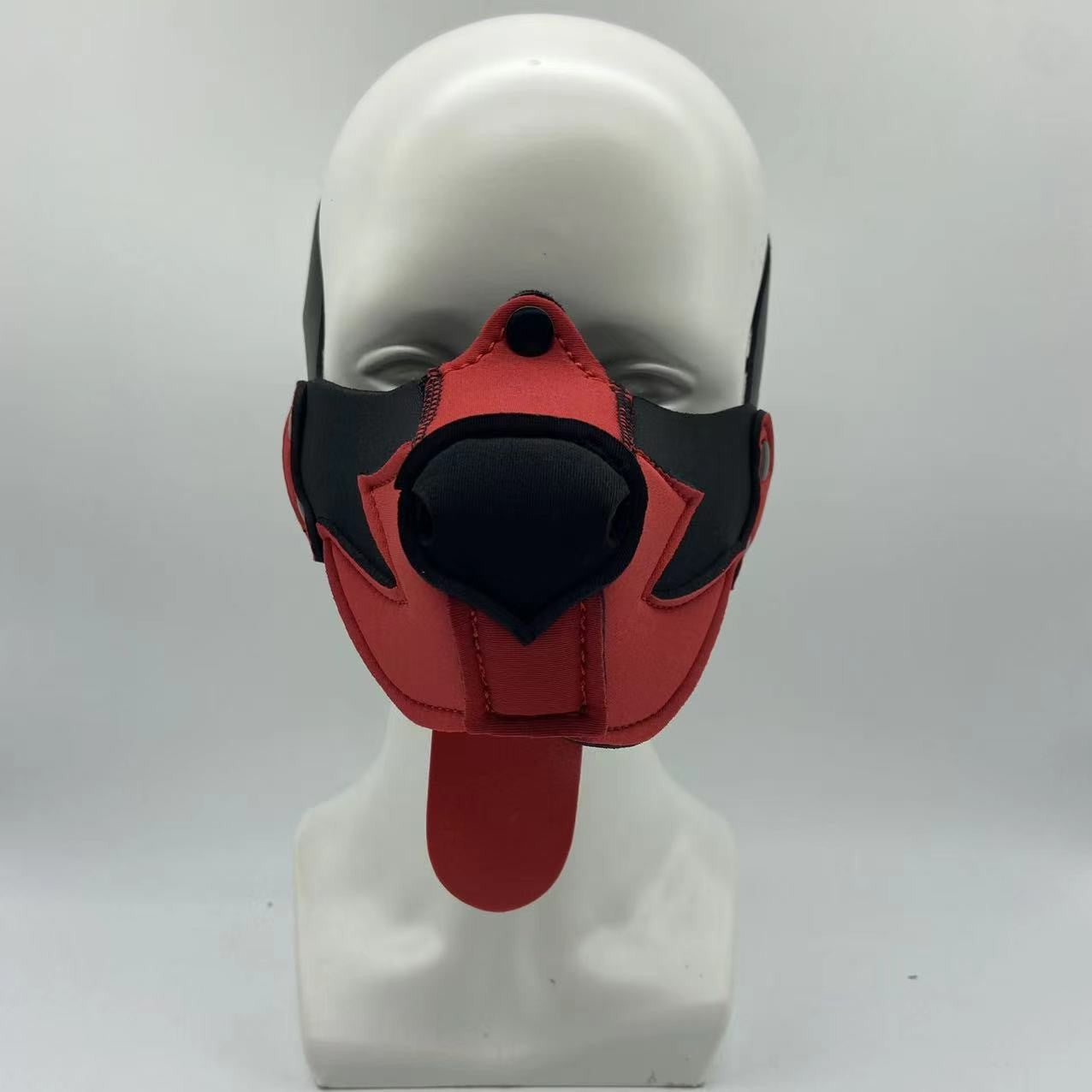 Role Play Costumes of Unisex Women Mens Cosplay Half Face Fetish Mask with Open Mouth and Nose Headgear Party Accessories