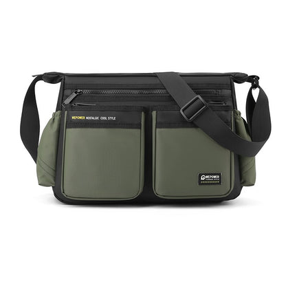 Multi-layer Pocket Design Oxford Shoulder Bag Large Capacity Men's Casual Fashion Single Shoulder Crossbody Luxury Messenger Bag