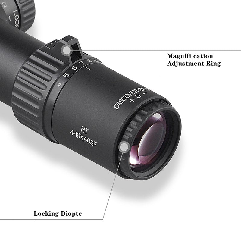 Spirit Fox-HT 4-16X40SF FFP30 Diâmetro do Tubo Mira Curta Montada na Frente Caça Telescópio Externo