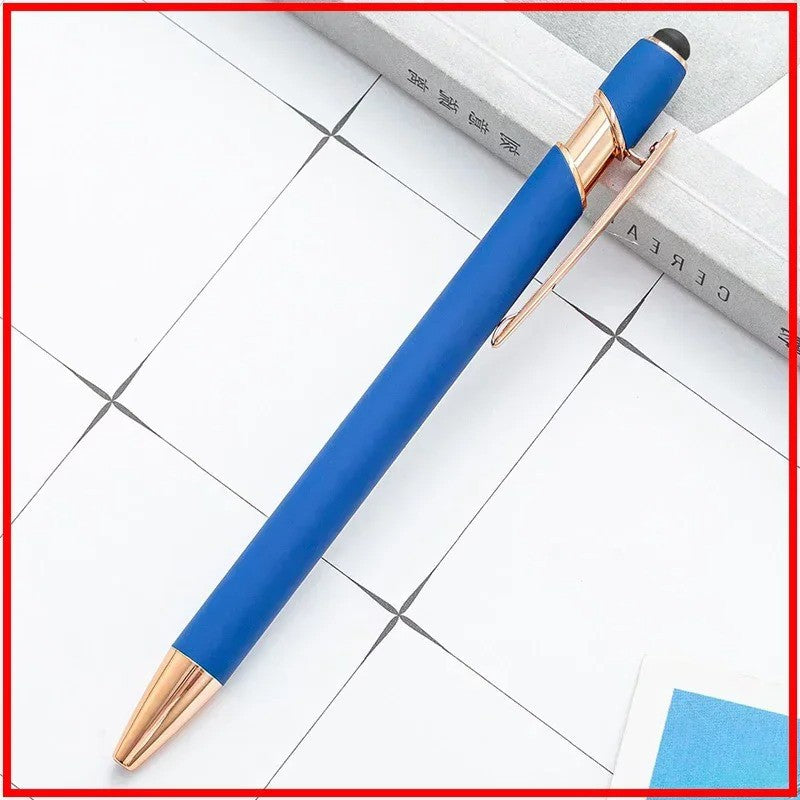 100 Pcs Light - Metal Capacitive Universal Touch Screen Stylus Ballpoint Pen Free Custom Logo Writing Stationery Office Gifts