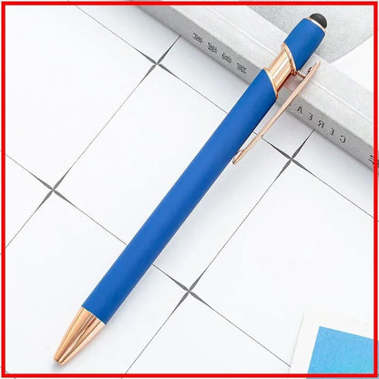 100 Pcs Light - Metal Capacitive Universal Touch Screen Stylus Ballpoint Pen Free Custom Logo Writing Stationery Office Gifts