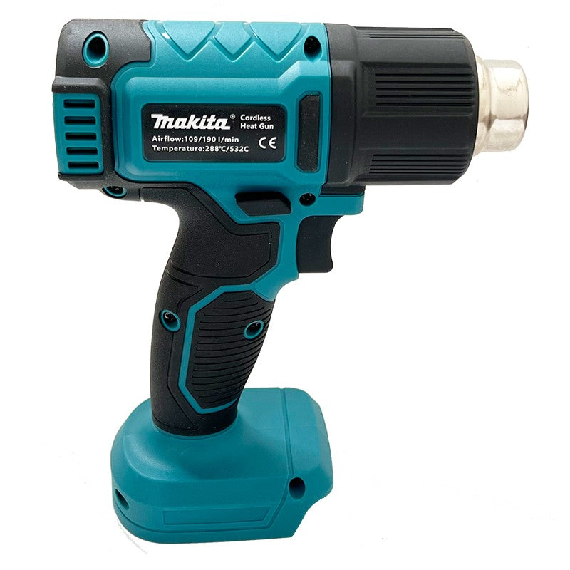 Pistola de Ar Quente Elétrica Makita com Display Digital, Sem Fio, 2 Bicos, Industrial, para Embalagem a Vácuo, para Bateria 20V