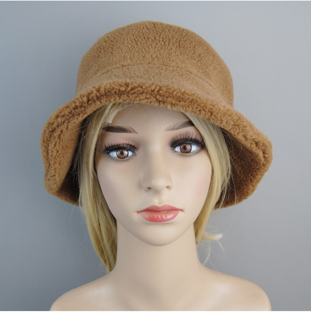 Chapéu de Pele de Carneiro Shearling Partículas Chapéus Femininos Inverno Quente Clássico Luxuoso Bonés de Alta Qualidade Chapéu Feminino Moda Novo Design Chapéu de Balde