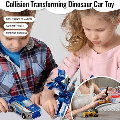 Carro-Dinossauro Transformável Magnético: Um brinquedo divertido que se transforma de carro em vários dinossauros, proporcionando uma brincadeira cativante