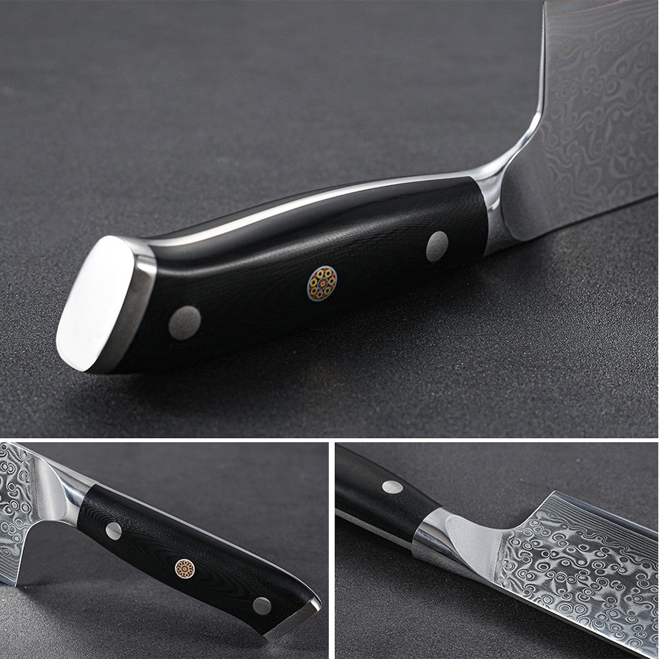 TURWHO Chef Knife 1-5 PCS Kitchen Knives Set 67 Layer Damascus Steel Japanese Nakiri Santoku Cleaver Slicing Bread Utility Knife