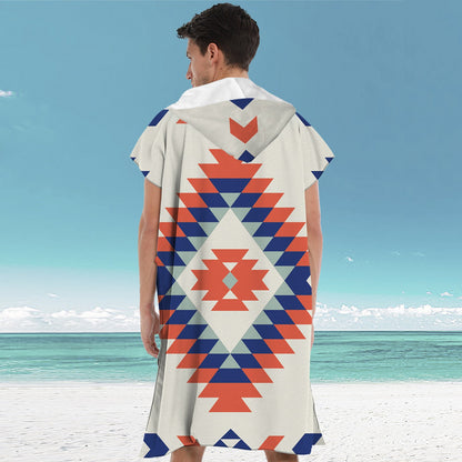 Beach bathrobe Cape surf poncho adult men hooded  Quick drying bath towel for outdoor sandbeach from China