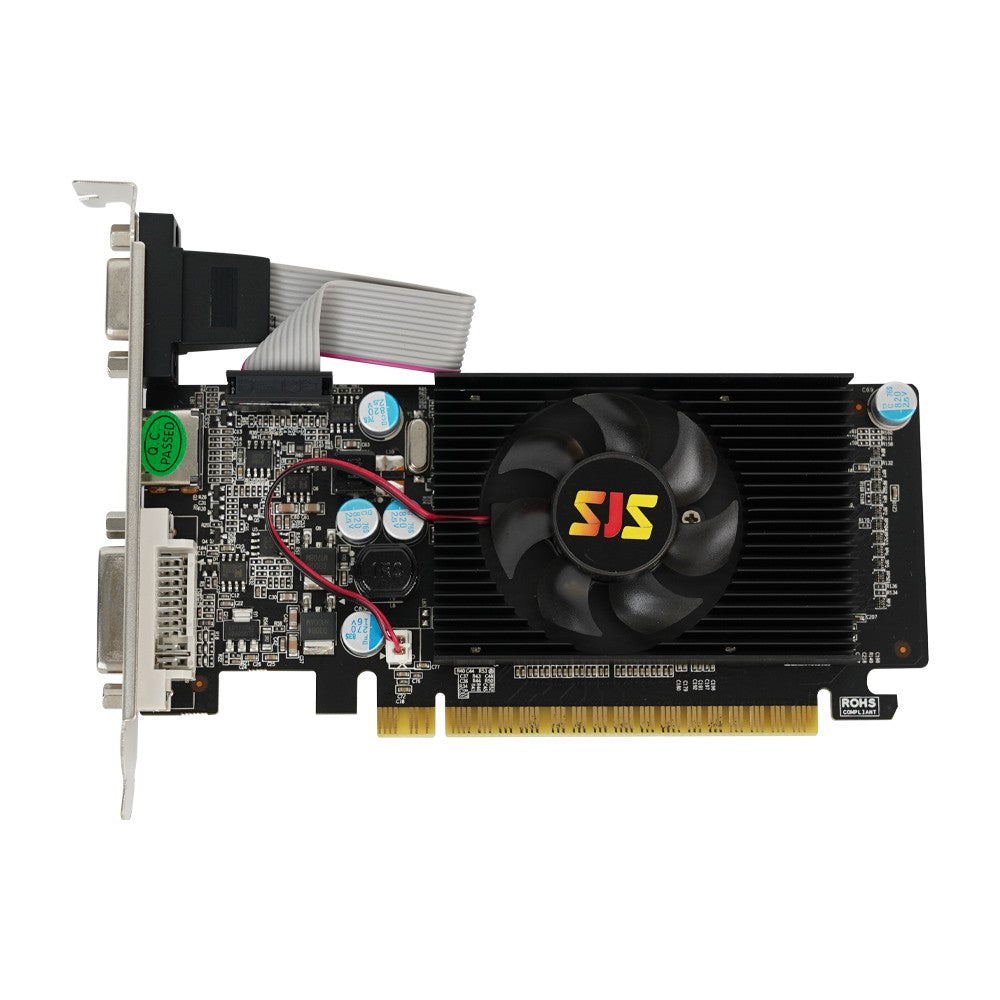 SJS Placa de Vídeo GeForce GT610 Placas VGA 2GB DDR3 64Bit Placas Gráficas Para NVIDIA Game PC GT 610 2GD3 HDMI DVI VGA PCI-E2