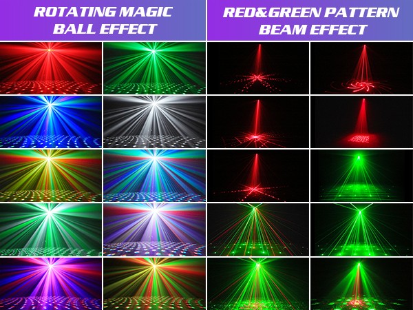 2PCS Bracket Effect Lights 7in1 RGBW LED Light Stand Kit W/Bag Magic Ball Beam Effect Light Remote Control DJ Disco Party Lights
