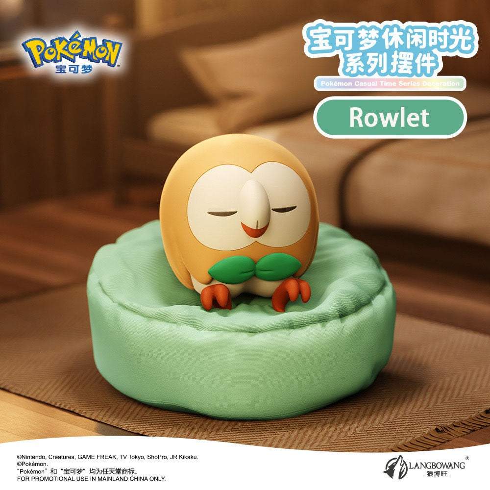 6 Estilos Novos Pokémon Casual Time Pikachu Munchlax Slowpoke Rowlet Meowth Charmander Bonecos Anime Dormindo Brinquedos de PVC Kawaii