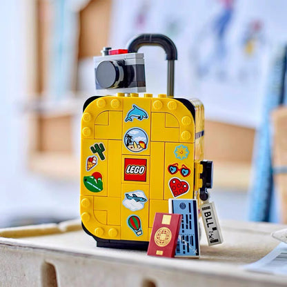 Lego 40817 Maleta Amarela Blocos de Montar Educacionais para Crianças Presente de Aniversário para Meninos e Meninas