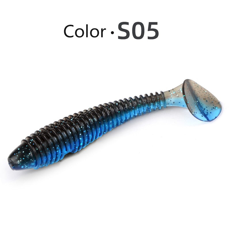 Iscas de Pesca MEREDITH Swing Impact FAT 75mm 85mm 180mm Iscas com Cauda de Remo Wobbler Isca Macia de Pesca para Baixo Isca de Silicone