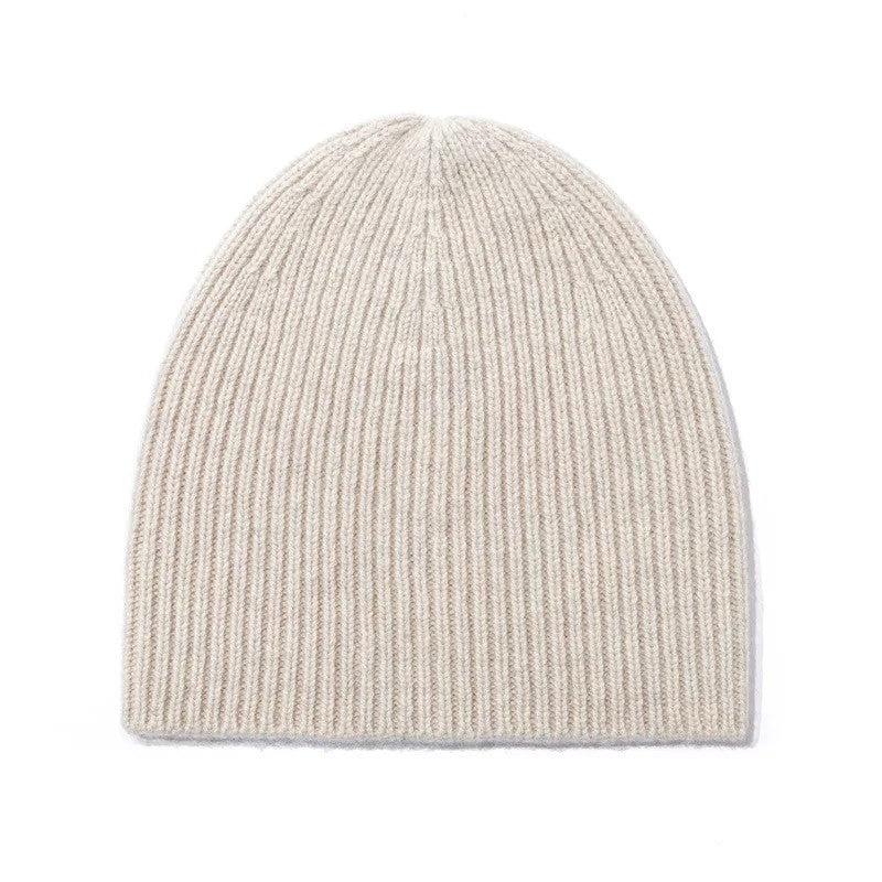 Pure Wool Beanies Stocking Caps Winter Women Men Knitted Bonnet Cap Hat Soild Colour Autumn Winter