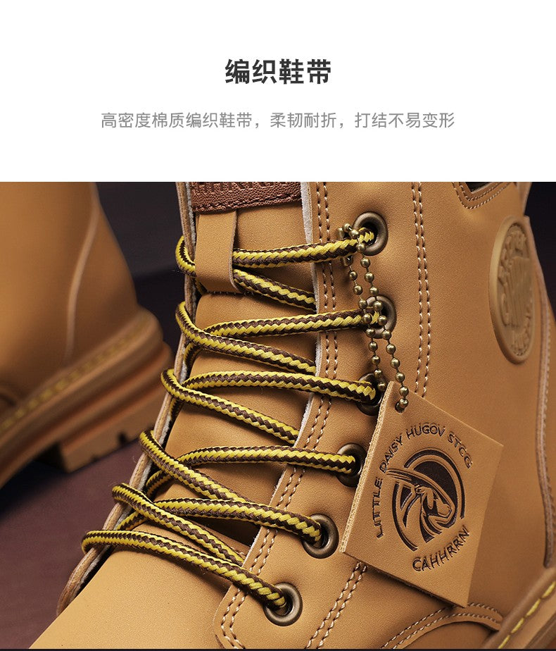 Botas Masculinas Grandes 48 Botas de Motocicleta Cano Curto Masculinas Impermeáveis para Caminhada Chelsea de Inverno Botas Retrô Confortáveis Botas Masculinas