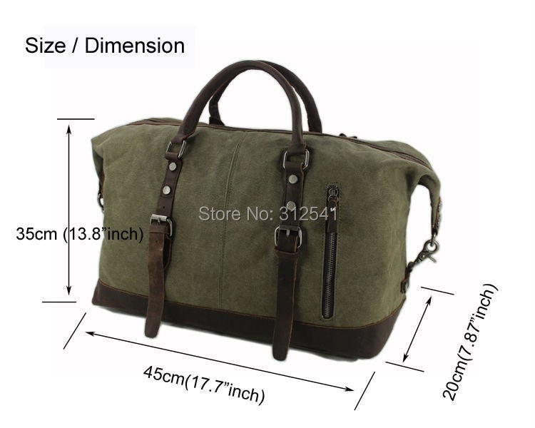 Bolsas de viagem de couro e lona militar vintage masculinas Bolsas de mão para viagem Bolsas de viagem masculinas sacola de viagem bolsa grande de fim de semana bolsa para pernoite