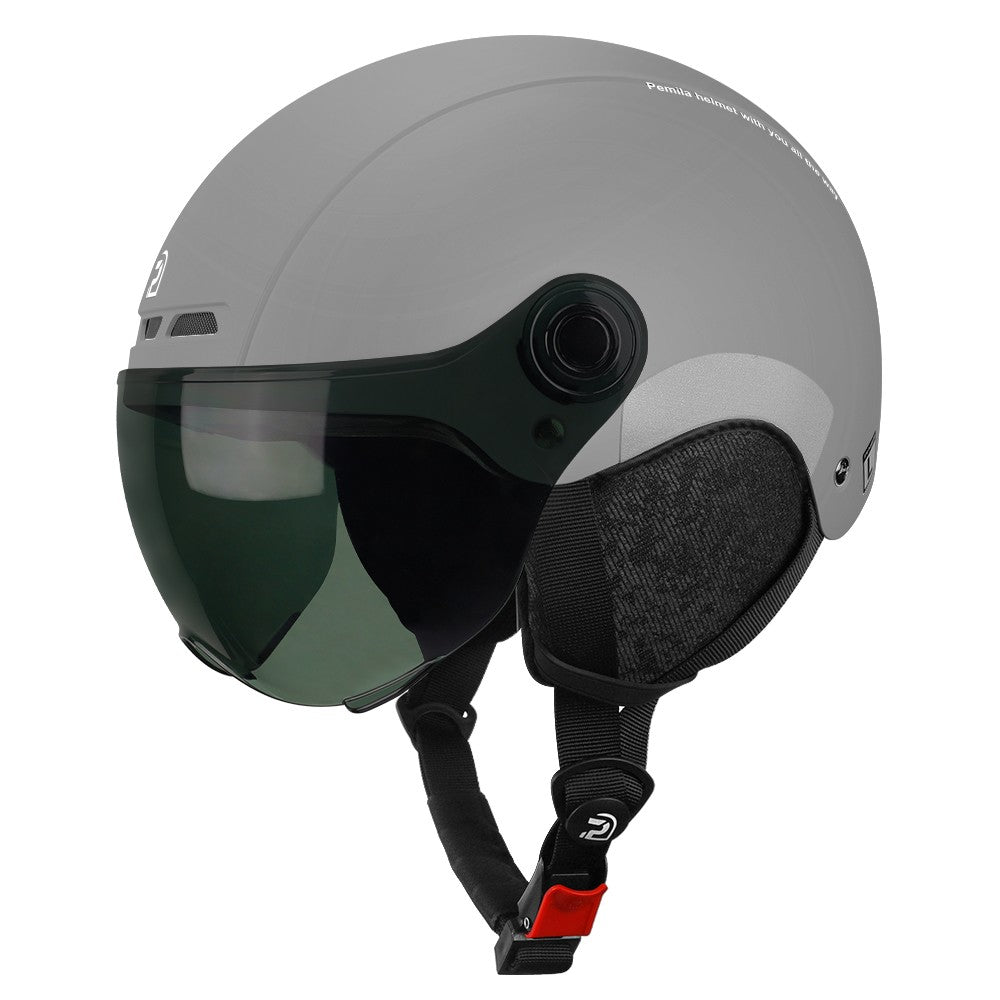 Capacete de Ciclismo PEMILA Com Lente de Óculos Proteção de Orelha Adesivo Refletivo Capacete de Bicicleta MTB Bicicleta de Estrada E-Bike Capacete de Bicicleta Para Adultos