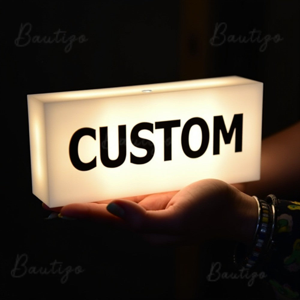 Custom LED Acrylic Light Box Sign Night Decor Interior Decoration Small Table and Wall Lamp Signage Room Sign