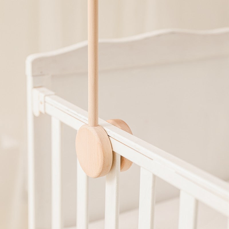 7Pcs  Assembly Rattles Bracket Set Infant Crib Mobile Bed Bell Bracket Protection Newborn Baby Toys Wooden Bed Bell Accessories