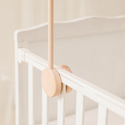 7Pcs  Assembly Rattles Bracket Set Infant Crib Mobile Bed Bell Bracket Protection Newborn Baby Toys Wooden Bed Bell Accessories