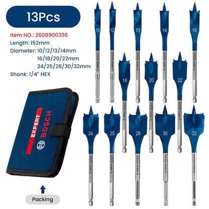 Brocas Bosch Expert para Madeira com Rosca Autoperfurante, Haste Sextavada de 1/4", Acessórios para Ferramentas Elétricas, para Parafusadeira Elétrica