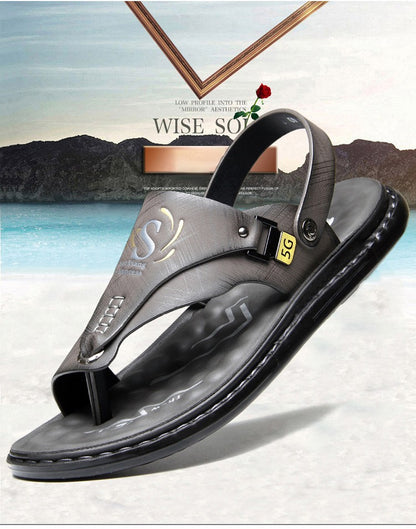Brand Men's Sandals Summer Soft soled Anti slip Beach Shoes Male  Outdoor comfortable Men slippers Luxury High Quality sandalias