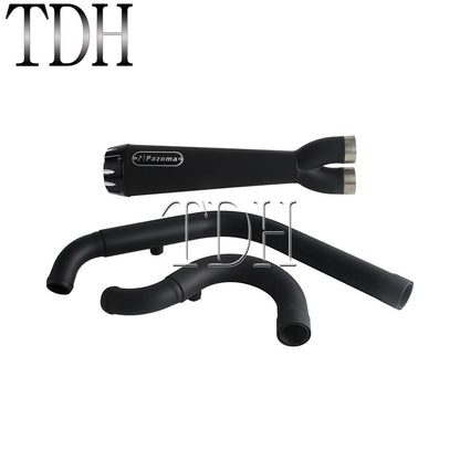 Motorcycle Exhaust Muffle Middle Link Pipe Mid-control Exhaust System For Harley Softail Street Bob Standard FXST FXBBS FXBB 18+