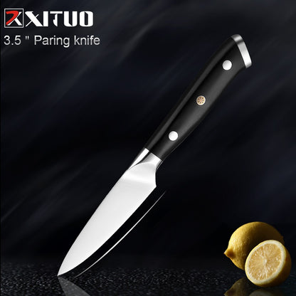 Conjunto de Facas de Cozinha XITUO Super Aço Alemão Faca do Chefe Faca Santoku Japonesa Faca Utilitária Cutelo Faca de Fatiar Descascar Nova Ferramenta de Culinária