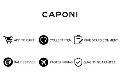 CAPONI Aviator Polarized Men Sunglasses Classic Double Bridge Designer Outdoor Sun Glasses Anti Glare UV400 Silver Shade CP35707