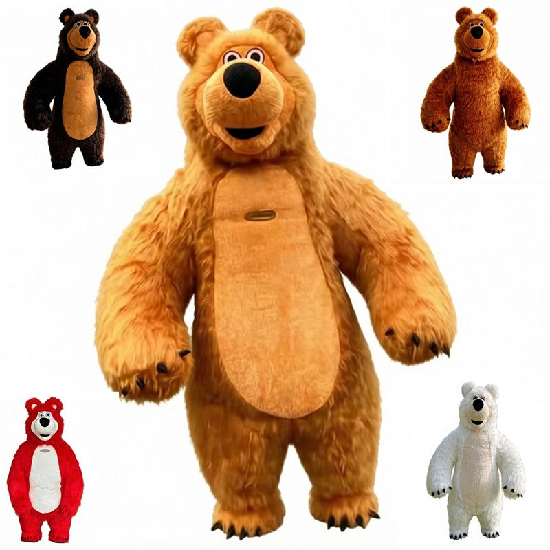 Inflatable Martha Bear Brown Bear Giant Costume Adult Walking Mascot Animal Cartoon Character Strange Costume Halloween Party An