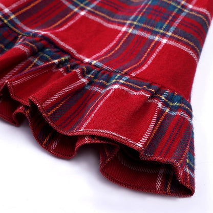 2025 Christmas Pyjamas Sets Kids Girls Boys Loungewear baby Pajamas Matching Family Pjs Winter Baby Soft Velvet Plaid Dress