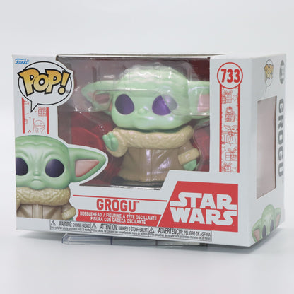 Funko Pop Original Star Wars The Mandalorian Grogu #733 Colecionável Oficial Vinil Action Figure Decoração de Mesa Modelo Brinquedo Presente