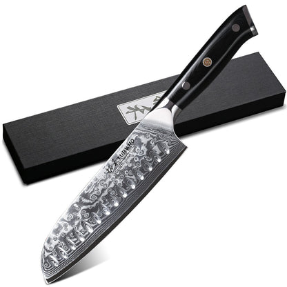 TURWHO Chef Knife 1-5 PCS Kitchen Knives Set 67 Layer Damascus Steel Japanese Nakiri Santoku Cleaver Slicing Bread Utility Knife