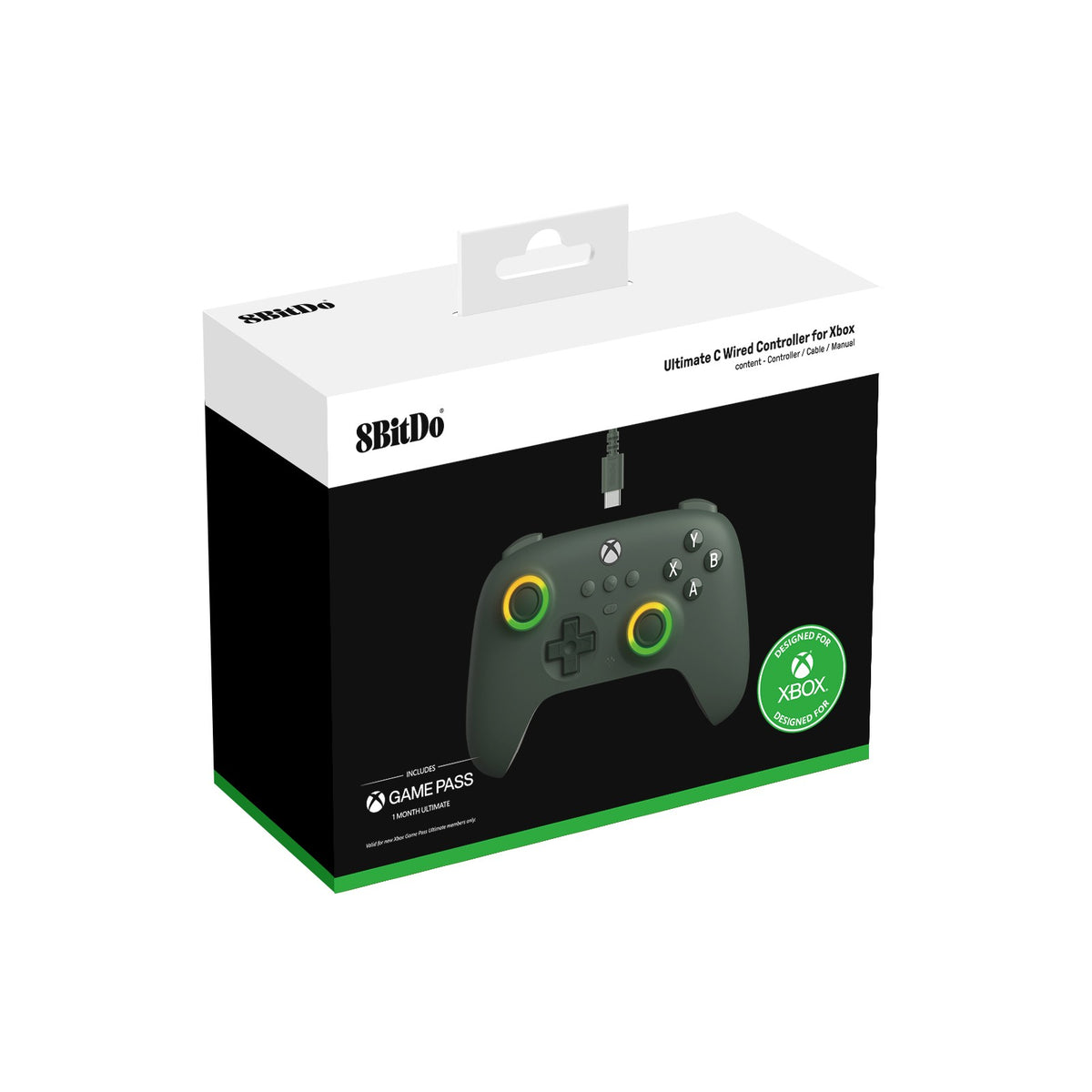 8BitDo Ultimate C Wired Controller with Hall Effect Joysticks?USB Gamepad for Xbox Series X?Series S, Xbox One, and PC Windows.