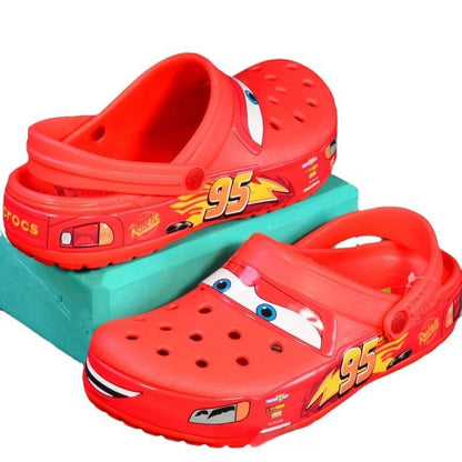 Disney Mcqueens Pixar Desenho Animado Chinelos Sólidos Impermeáveis Sandálias ao Ar Livre Casuais Respiráveis com Tira no Tornozelo Sapatos de Eva Presente