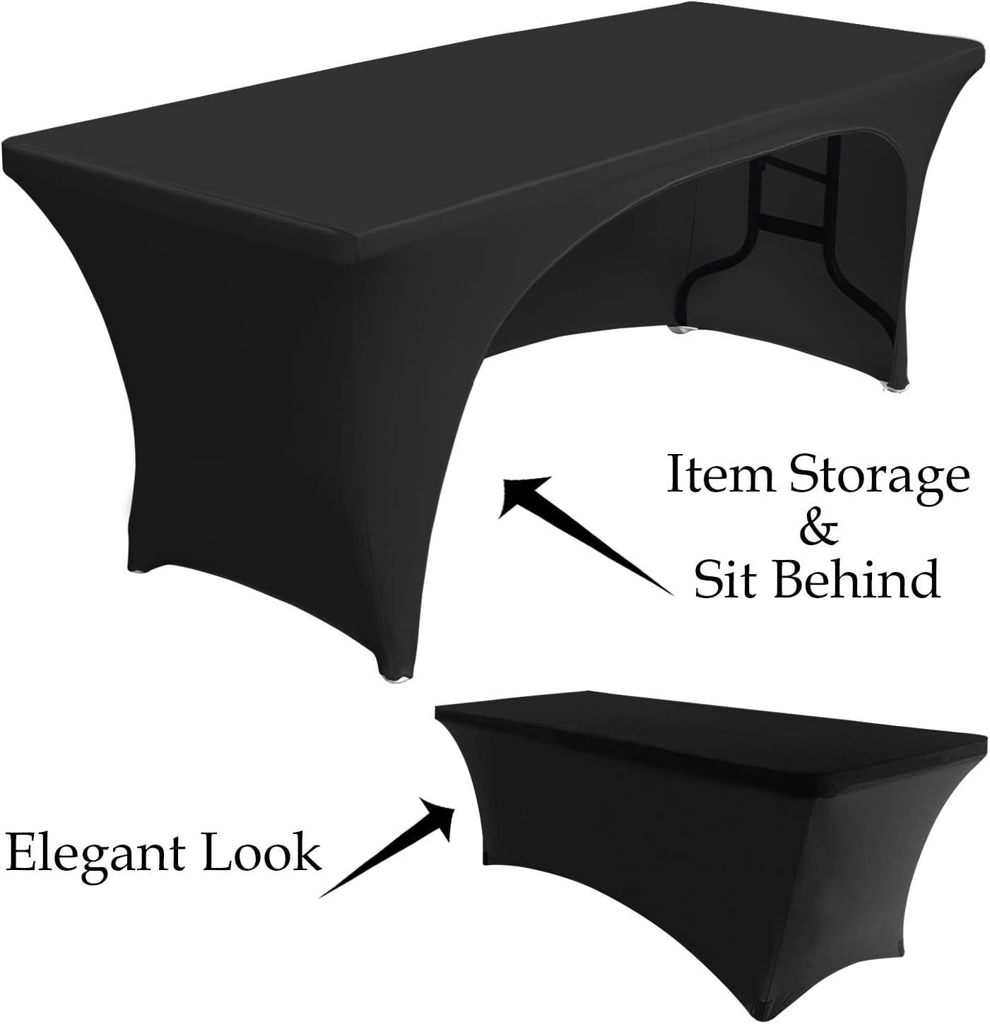 Wedding Spandex Table Cloth Cover Rectangular One Side Open Hotel Banquet Birthday Party Show Decoration Nice Look Design