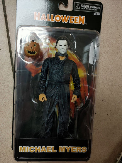 Original NECA Michael Myers Figure Ultimate Jason Voorhees Action Figure With LED Toys Christmas Halloween Horror Gift