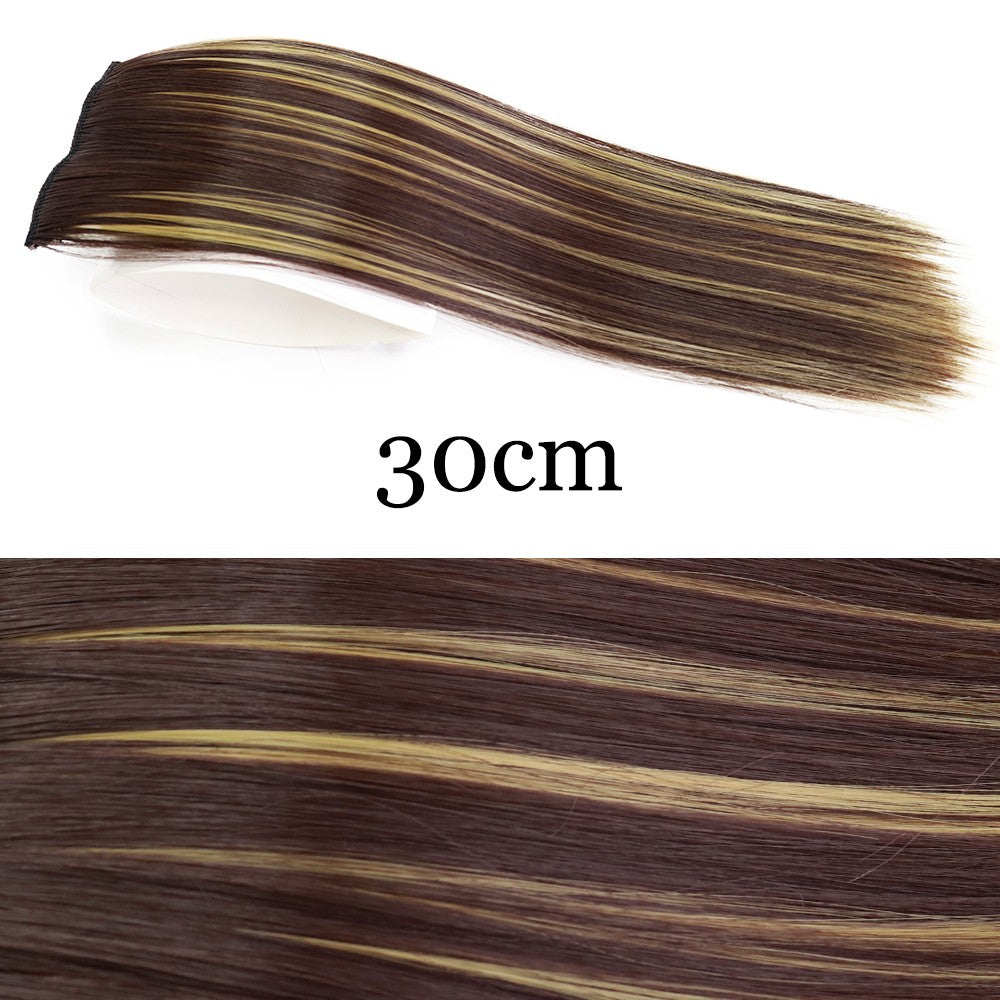 MERISI HAIR Apliques de Cabelo Sintético Liso Invisível com 2 Presilhas, Aumento de Volume, Extensões de Cabelo, Cobertura Lateral Superior