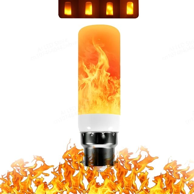 E27 E14 B22 LED Flame Bulb 9W Four Modes Flame Bulb Flashing LED Dynamic Flame Effect Light AC8V-265V 78SMD 2835 Light Bulb