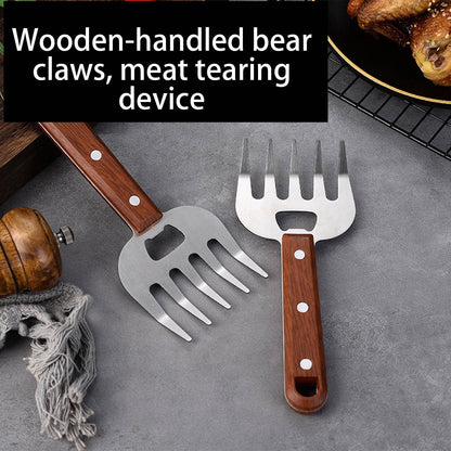 Meat Shredder Claws Ergonomic Food Shredding Fork Stainless Steel Thicken Fork Cooking Tool for Husband Chichen Barbecue Cooking