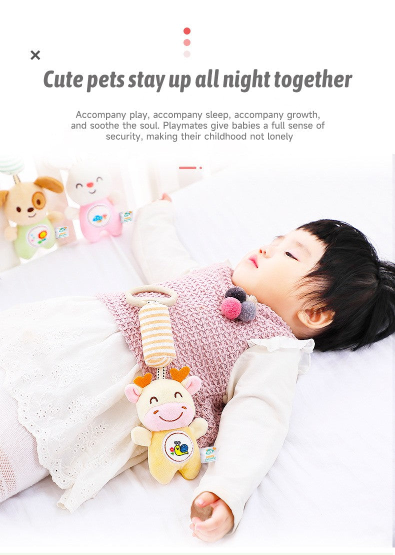 Baby Stroller Bed Hanging Bell Plush Toys Early Education Promote Children Color Cognition Sensory Plush Rattle Training Toys