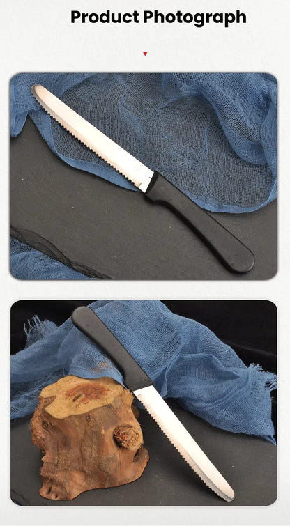 Steak Knives Set Cutlery Set 1~8 Pcs Full Tang Stainless Steel Sharp Serrated Dinner Knives Set Dishwasher Safe For Meat Bread